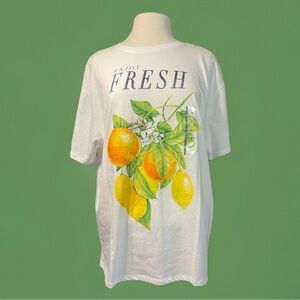 NWT Grayson Threads Women’s T-shirt “Enjoy Fresh” Citrus Print Sz M